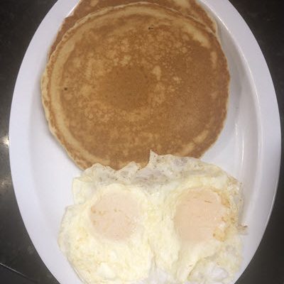 H&L Grill 2 pancakes and eggs s