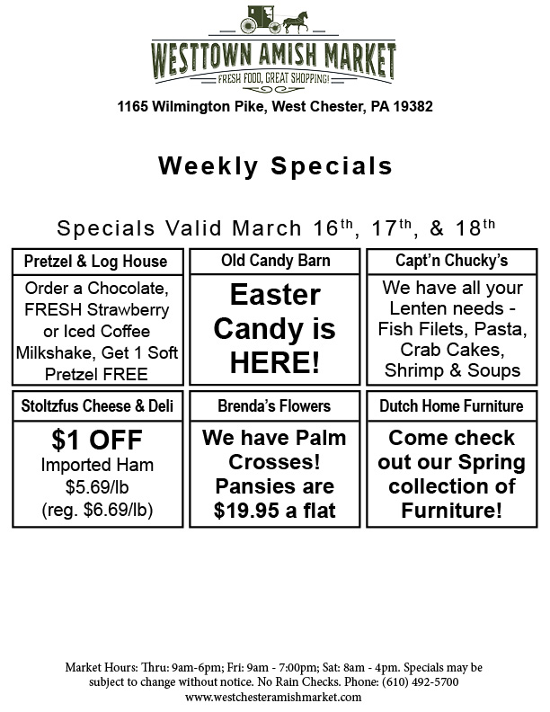 Weekly Specials Westtown Amish Market