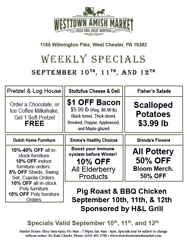 weekly specials