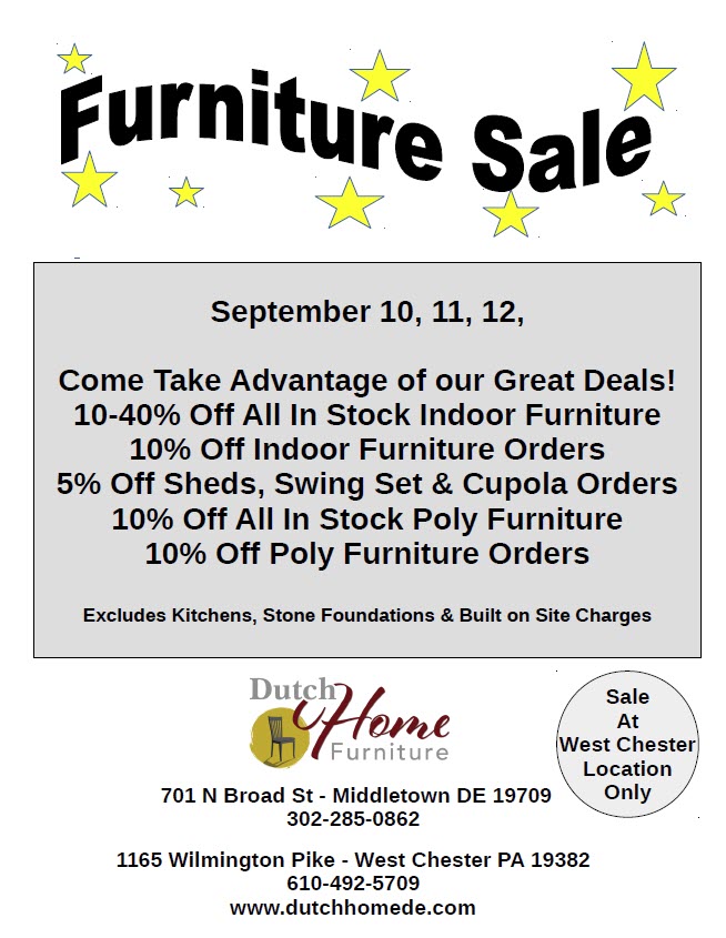 furniture sale dutch home furniture Westtown Amish market